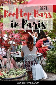 the best rooftop bars in paris, france with text overlay that reads'best rooftop bars in paris '