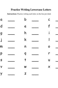 the worksheet for practice writing lowercase letters and uppercase numbers in english