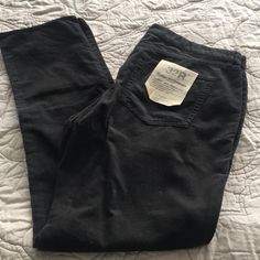 Brand New! These Are So Cute! Vintage Matchstick Fit! Size Is A 32 Regular! Fitted Black Corduroy Bottoms, High Waist Black Corduroy Pants, High-waist Black Corduroy Pants, Fitted Black Corduroy Pants, Black Corduroy Straight Leg Jeans, Black Corduroy Straight Leg Bottoms, Black Corduroy Casual Jeans, Black Casual Corduroy Jeans, Casual Black Corduroy Jeans