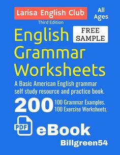 the english and spanish worksheets workbook is shown in front of a blue background