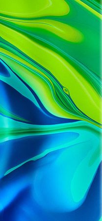 the back side of an iphone case with blue, green and yellow swirls