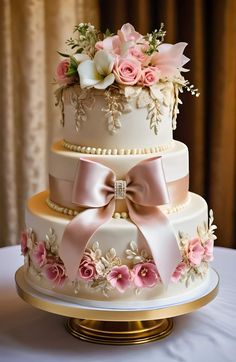 Cakes For Quinceanera, My Berry First Birthday, Wedding Cake Vintage, Birthday Cake Roses, Quince Cake, Cake Design Ideas, Royal Wedding Cake, Decorate A Cake, Decorative Cakes