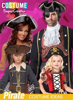 Check out all 15,000 costumes, we have all of the hottest and most popular licensed costumes for the whole family! Pirate Costume Accessories, Pirate Fancy Dress, Horse Costumes, Pirate Birthday Party, Pirate Birthday, Family Halloween Costumes