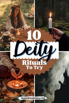 the words, 10 dety rituals to try with images of people sitting around