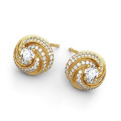 BOGO 40% OFF (Code: H40) Elegant White Gold Spiral Earrings, Elegant Spiral Jewelry With Diamond Accents, Elegant Swirl Earrings, Fine Jewelry Spiral Jewelry For Anniversary, Elegant Swirl Earrings As Gift, Elegant Swirl Earrings For Gift, Elegant Yellow Gold Swirl Earrings, Formal Spiral Jewelry With Matching Earrings, Formal Spiral-shaped Jewelry With Matching Earrings