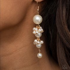 Pearls And Gold Elegant White Jewelry For Spring, Elegant White Spring Jewelry, Summer Formal White Jewelry, Elegant Cream Jewelry For Summer, Elegant Summer Cream Jewelry, Elegant Cream Earrings For Spring, White Formal Jewelry For Spring, Summer White Pearl Drop Jewelry, Spring White Pearl Earrings