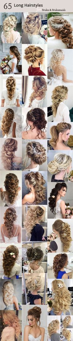 Long Wedding Bridesmaid Hairstyles & Bridal Updos / http://www.deerpearlflowers.com/long-bridesmaid-hair-bridal-hairstyles/ Updos For Long Hair, Wedding Hairstyles Bridesmaid, Wedding Hair Inspiration, Bridal Updo, Short Hairstyle