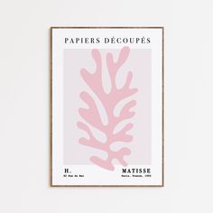 a pink poster with the words papers decoupes on it