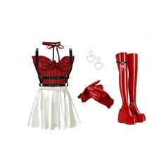 Red And White Stage Outfit, Red Performance Outfits, Red Stage Outfits, Kpop Stage Outfits Polyvore, Stage Outfits Kpop, Kpop Fits, Kpop Concert Outfit, Kpop Concert, Preformance Outfits