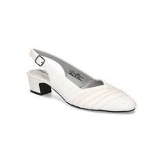 Keep it simple and classic with the sophisticated style of these Bates by Easy Street women's slingback pumps.Click this FOOTWEAR GUIDE to find the perfect fit and more! Keep it simple and classic with the sophisticated style of these Bates by Easy Street women's slingback pumps. Click this FOOTWEAR GUIDE to find the perfect fit and more! SHOE FEATURES Heel to toe padded comfort insole and adjustable slingback provides a customizable fit Lightweight design Comfortable foam footbedSHOE CONSTRUCTI Classic White Closed Toe Slingback Pumps, Classic Closed Toe Medium Width Slingback Sandals, White Low Heel Fitted Slingback Pumps, Classic White Slingback Pumps With Padded Heel, White Fitted Low Heel Slingback Pumps, Fitted White Closed Toe Slingback Pumps, White Fitted Closed Toe Slingback Pumps, White Fitted Closed-toe Slingback Pumps, Classic White Slingback Sandals For Formal Occasions