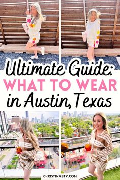 the ultimate guide to what to wear in houston, texas with text overlaying it