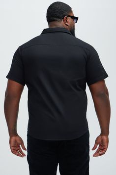 Available In Black, White, Off White, And Sand. Model Height: 6'2 - Wearing Large Big & Tall: Height 6'3 - Wearing XXXL Short Sleeve Fold Down Collar Button Front 100% Cotton Imported | Mens Ryland Short Sleeve Button Up Shirt in Black size Small by Fashion Nova Black Short Sleeve Button Up, Mens Black Button Up, Fitted Black Short Sleeve Button-up Shirt, Short Sleeve Black Button Up Men, Black Solid Color Button-up Shirt, Tall Height, Short Sleeve Button Up, Woven Top, Button Up Shirt