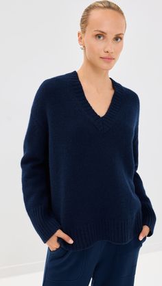 Discover the latest apparel, activewear, shoes & accessories from established and emerging designers. Enjoy free two-day shipping and free returns. Classic Cashmere V-neck Sweater In Soft Knit, Classic Cashmere V-neck Sweater With Soft Knit, Knit V Neck, Midnight Navy, Sweaters Knitwear, Latest Outfits, China Fashion, Leather Leggings, Cashmere Sweater