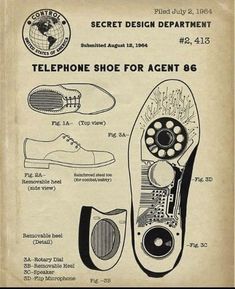 an advertisement for the telephone shoe for agent 86, with information on how to use it