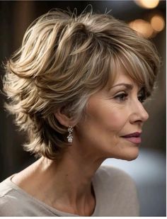 Hair 50 Year Old Women, Haircut For Woman, Hair Blending, Hair 50, Short Wavy Haircuts, Short Silver Hair, Short Hair Images, Old Hairstyles