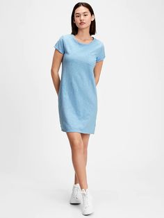 Kapesní tričkové šaty | Gap Factory Knit Short, Pocket Tshirt, Petite Size, Shorts With Pockets, T Shirt Dress, Knit Jersey, Patch Pocket, Workout Clothes, Jumpsuit Dress