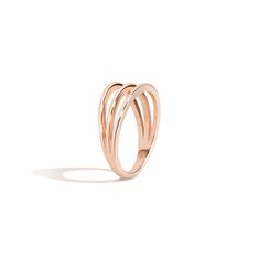 The Negative Spaces Ring features three soft-square bands spaced evenly apart. This modern ring is the perfect addition to any stack or paired with an engagement ring. Elegant Rose Gold Double Band Rings, Modern Rose Gold Rings With Polished Finish, Modern Rose Gold Open Ring, Elegant Double Band Stackable Rings With Polished Finish, Modern 14k Gold Double Band, Modern Rose Gold Midi Ring With Open Band, Modern Double Band Rose Gold Rings, Modern Stackable Rose Gold Rings, Modern Rose Gold Double Band Rings