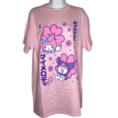 Sanrio My Melody & Kuromi Pink Graphic T-Shirt Size M New Hello Kitty & Friends Sanrio T-Shirt Thank You For Checking Out My Listing To Save Money On Shein You Can Go To My Profile/Me> Other Services>My Reference> Type In Us40861v Or Add In 1 Click From My Bio For A Recurring And Stackable Discount On Every Order Over $29 On @Shein_us Be Sure To Use Cash Back On Rakuten Click The Link In My Bio To Receive $30 When You Sign Up & Shop! Here’s The Link Https://Beacons.Page/Analyzfeliz/ Shop Smart L Purple Cotton Kawaii Top, Purple Harajuku Crew Neck Top, Harajuku Style Purple Short Sleeve Top, Harajuku Style Short Sleeve Purple Tops, Pink Hello Kitty Short Sleeve T-shirt, Pink Hello Kitty Crew Neck T-shirt, Purple Kawaii Short Sleeve T-shirt, Pink Short Sleeve Hello Kitty T-shirt, Purple Short Sleeve Kawaii T-shirt