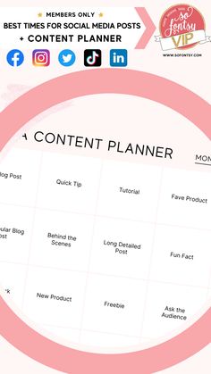 the best times for social media posts and content planner in one place on pinterest