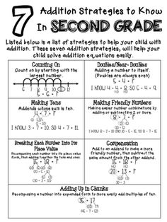 the seven second grade math worksheet for students to practice addition and subtraction