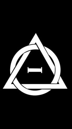 the triangle logo is shown in black and white