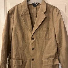 Nwt Boy’s Polo Ralph Lauren Jackie. Size 18-20. 100% Cotton, Khaki Color, Button Down Center, E Front Pockets. Perfect For Summer/Fall. Polo Jacket, Khaki Color, Polo By Ralph Lauren, Autumn Summer, Summer Fall, Polo Ralph, Polo Ralph Lauren, Jackets & Coats, Ralph Lauren