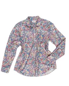 Spring Shirt With Vibrant Print And Relaxed Fit, Multicolor Print Long Sleeve Shirt, Long Sleeve Multicolor Print Shirt, Multicolor Print Long Sleeve Shirt With All Over Print, Multicolor Long Sleeve Shirt With All Over Print, Long Sleeve Multicolor Shirt With All Over Print, Relaxed Fit Multicolor Cotton Blouse, Summer Cotton Tops With Exclusive Print, Cotton Shirt With Vibrant Print In Relaxed Fit