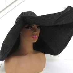 New Without Tags Oversized Beach Hat For Woman, Large Wide Brim Sun Hats Floppy Foldable Giant Straw Hats For Women, Packable Uv Protection Summer Hats For Ladies Color Black Similar Straw Material, Soft Comfortable, Breathable Design. One Size Brim 10" Inches Questions? Leave A Comment Below! Lightweight Black Summer Hat, Summer Lightweight Black Hat, Lightweight Black Hat For Beach Season, Black Summer Sun Hat With Uv Protection, Black Wide Brim Sun Hat For Sunbathing, Black Summer Hats For Beach Season, Black Straw Hat With Uv Protection For Travel, Black Wide Brim Sun Hat For Pool, Wide Brim Black Straw Hat For Beach Season