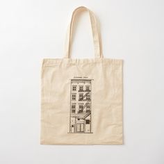 100% cotton reusable shopping carry bag with digital print on one side. A hand-drawn illustration of 56 Lispenard Street, the building where Jude and Willem lived in 'A Little Life' by Hanya Yanagihara. Jude And Willem, Lispenard Street, New York Tote Bag, Hanya Yanagihara, New York Tote, Little Life, A Little Life, Drawn Illustration, Cotton Tote Bag