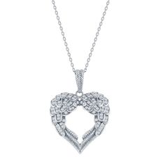 You'll fall in love with the transcendent style of this Argento Bella angel wings heart pendant necklace. You'll fall in love with the transcendent style of this Argento Bella angel wings heart pendant necklace.Click on this JEWELRY & WATCHES GUIDE to learn about fit, styles, materials and more! Length: 1.20 in. Chain length: 18 in. Chain type: cable Nickel free Metal: sterling silver Plating: gold tone, sterling silver Finish: textured Packaging: boxedSTONE DETAILS Stone type: cubic zirconia To Elegant Heart-shaped Angel Wings Necklace, Elegant Heart Shaped Angel Wings Necklace, Textured Packaging, Bella Angel, Angel Wings Heart, Heart Pendant Necklace, Angel Wings, Chain Lengths, Chain Length