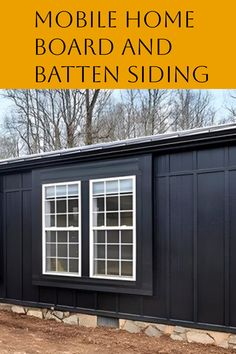 board and batten siding on mobile home, mobile home siding Roof Over Mobile Home Single Wide, How To Paint A Mobile Home Exterior, Board And Batten Siding On Mobile Home, Board And Batten Double Wide, Modular Home Siding Ideas, How To Update A Modular Home, Trailer Remodel Single Wide Mobile Home Makeovers Exterior, Black Manufactured Home Exterior, Mobile Home Foundation Ideas