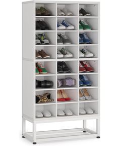 in stock White Shoe Rack, Movable Partition, Shoe Rack Storage, White Shoe, Hallway Bedroom, Rack Storage, Bedroom Closet, Closet Organizers, Shoe Storage Cabinet