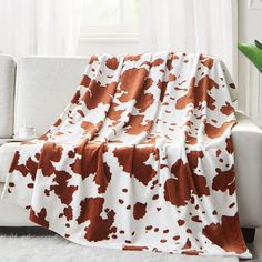 PRICES MAY VARY. 100% Polyester 🐄Softer and Warmer. Upgraded flannel double-sided cow blanket is made of 330 GSM microfiber, light weight, soft, warm enough to be comfortable and skin friendly for children, babies and family members. Black and white cow print blanket with high fleece blanket's quality material, good to wrap you in warmth and comfort on cold nights. 🌻Choose the Right Size, small blanket(40x50inch), suitable as a Baby blanket for children's naps and as a swaddling blanket for ba Fuzzy Cow Print Blanket, Tie Blanket Cow Print, Cow Print Fleece Blanket, Cowhide Blanket, Cow Print Blanket, Cow Spots, Large Blanket, Flannel Fashion, Cow Gifts