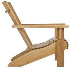 a wooden chair that is made out of wood