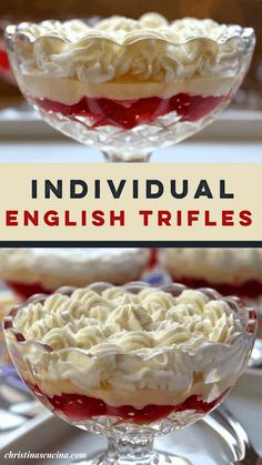 English Trifle Desserts, Classic English Desserts, English Christmas Cake, Mini Christmas Trifle, English Trifle Recipe Traditional, English Desserts Traditional, Traditional English Christmas Desserts, English Deserts, British Trifle Recipe