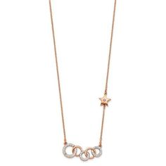 Dazzle with this 14k Rose Gold Necklace adorned with Diamond Circles and a Star pendant. Perfect for any occasion, this 18in necklace will elevate any outfit. Feel confident and stylish with the sparkle and charm of this unique piece. Order now and make a statement! Rose Gold Pendant Necklace With Star Charm, Elegant Rose Gold Necklace With Star Charm, Elegant Rose Gold Star Necklace, Rose Gold Star Charm Pendant Necklace, Luxury Rose Gold Necklace With Star Charm, Gold Star-shaped Necklace With Single Cut Diamonds, Gold Star-shaped Necklace With Diamond Accents, Silver Grillz, University Rings