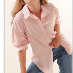 Shirt - Powder Pink , 70% Cotton, Soft And Perfect Quality Basic Tops For Women, Powder Pink Color, Tommy Hilfiger Jeans Woman, Cat Tee Shirts, Pale Pink Color, Overlay Blouse, Spaghetti Strap Blouses, White Spaghetti Strap, Free People Bodysuit