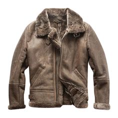 Vanguard Men’s Heritage Shearling Leather Jacket Classic Brown Aviator Style Outerwear, Classic Brown Aviator Outerwear, Classic Shearling Coat With Faux Fur Lining, Classic Shearling Fur Coat With Faux Fur Lining, Fall Aviator Sheepskin Fur Coat, Rugged Brown Shearling Leather Jacket, Luxury Leather Aviator Outerwear, Classic Shearling Aviator Outerwear, Classic Aviator Shearling Outerwear