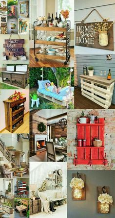 many different types of furniture are shown in this collage