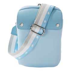 Denise Austin Neoprene Guitar Strap Crossbody Bag  This crossbody bag is adjustable for every body type. It has a front flap exterior pocket, an outside back slip pocket and the detachable striped webbing strap can be used on other bags.   What You Get       Denise Austin crossbody bag Blue Phone Bag With Removable Pouch For Travel, Travel Phone Bag With Removable Pouch In Blue, Travel Blue Phone Bag With Removable Pouch, Blue Crossbody Phone Bag For Travel, Travel Shoulder Phone Bag With Snap Closure, Travel Phone Bag With Snap Closure, Blue Crossbody Phone Bag For Everyday, Blue Shoulder Bag With Snap Closure For Everyday, Crossbody Shoulder Bag With Snap Closure