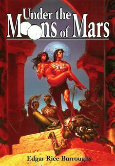 under the moon's of mars by edgar rice burrogis book cover art