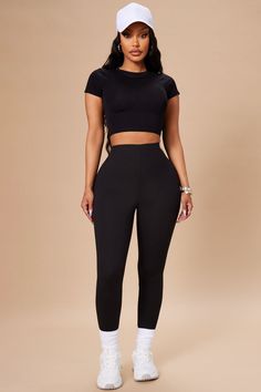 On The Daily Leggings - Black | Fashion Nova, Leggings | Fashion Nova Fashion Nova Outfits, Bra Dress, Black Denim Jacket, Womens Loungewear, Black Swimsuit, Swimwear Fashion, White Fashion, Rompers Women, Black Leggings