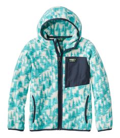 A retro take on our much-loved, cozy Mountain Classic Fleece. A fun print and more fitted style makes it ideal for active kids, plus a nylon overlay and front zippered pocket are practical details for all-day play. Slightly Fitted. 100% super soft and cozy polyester. High-quality fleece fabric resists pilling for long-lasting good looks. Machine wash and dry. Cozy hood, chin guard and zip front pocket and two hand warmer pockets. 3M™ Scotchlite™ Reflective Material back triangle for increased vi Retro Mountain, Parka Vest, Kids Fleece, Built To Last, Kids Outerwear, Triangle Logo, Boys Jacket, Print Jacket, Fun Prints