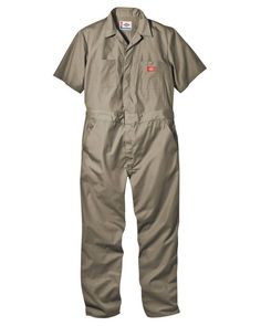 5 oz. Short-Sleeve Coverall - KHAKI _3XL - 31R | Dickies 5 oz. Short-Sleeve Coverall Jacket in Khaki Size 31R Dickies Coveralls, Mens Coveralls, Dickies Shorts, Mens Workwear, Mens Big And Tall, Shorts With Pockets, Men Short Sleeve, Cotton Twill, Work Wear