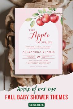 the apple of our eye baby shower is on sale for only $ 25 and it's free