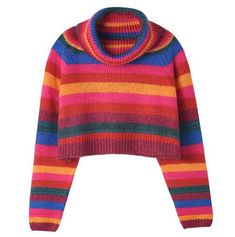 1_large Trendy Colorful Sweater For Fall, Trendy Multicolor Winter Sweater, Trendy Rainbow Long Sleeve Sweater, Trendy Long Sleeve Rainbow Sweater, Colorful Trendy Winter Tops, Trendy Colorful Winter Tops, Winter Rainbow Long Sleeve Top, Rainbow Long Sleeve Top For Winter, Multicolor Long Sleeve Cropped Sweater