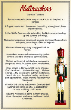 the nutcrackers poem is written in english and german with an image of a nutcracker