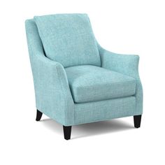 a light blue chair on a white background