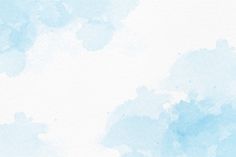 a blue watercolor background with white clouds