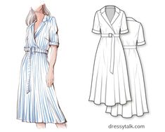 a woman's dress and jacket sewing pattern